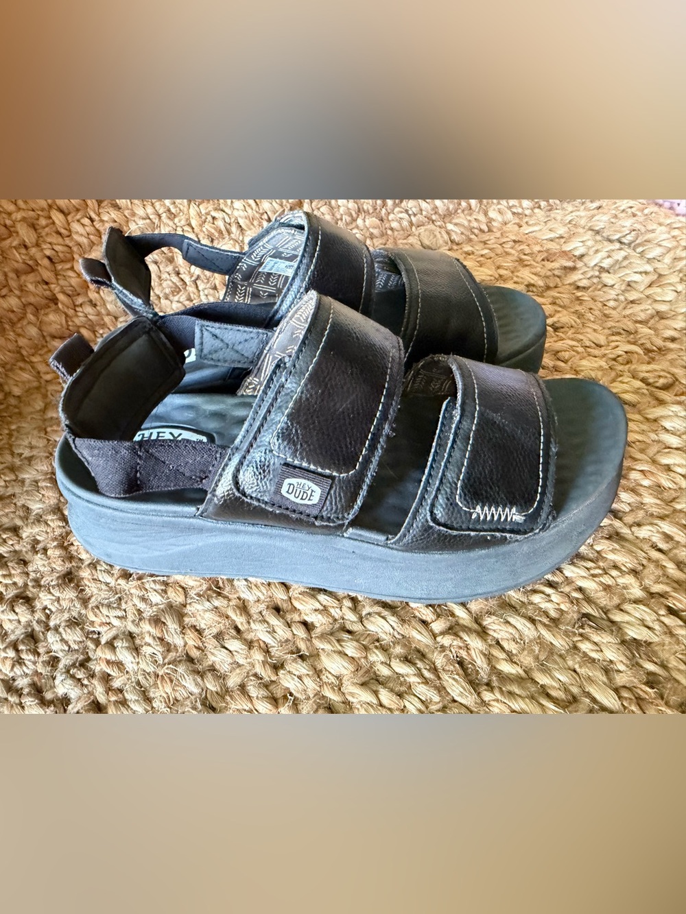 Hey dude Collin’s Black Velcro Sport Sandals - Picture 2 of 10